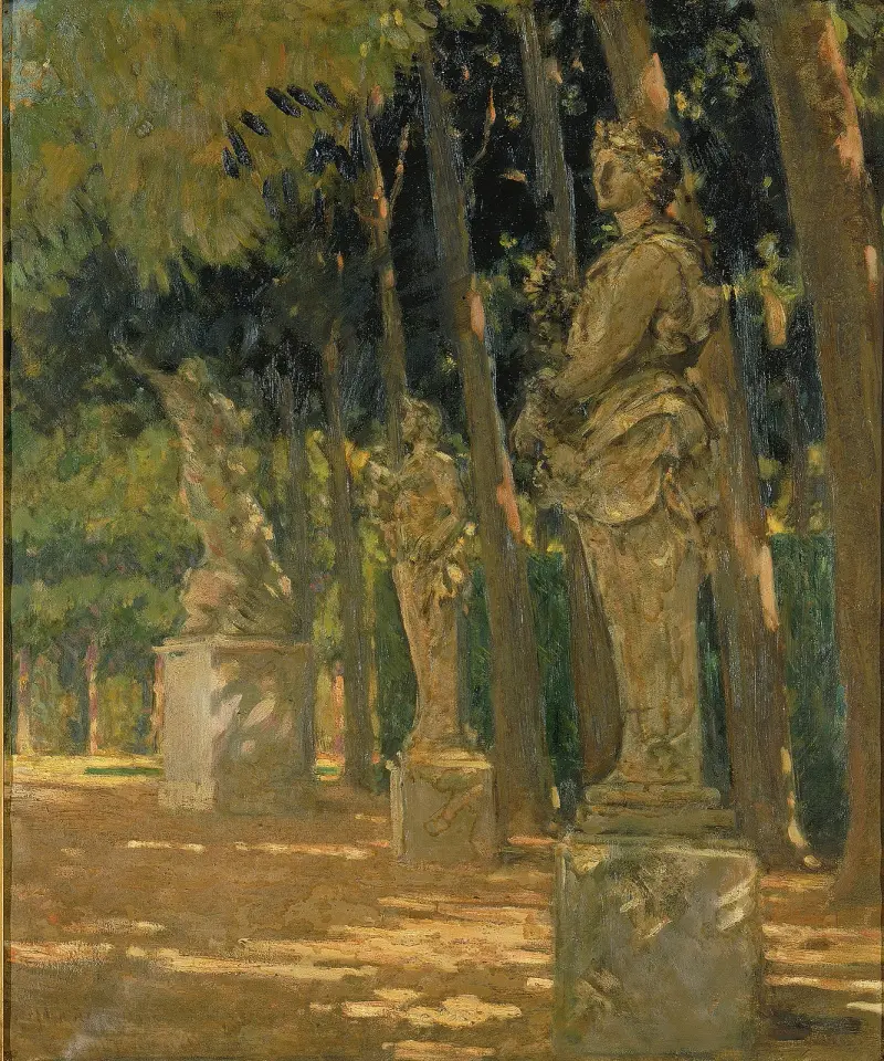 Korsvägen vid änden av Tapis Vert, Versailles av James Carroll Beckwith