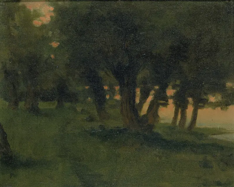 På Rhens stränder, nära Saint-Germain på Mont d'Or av James Carroll Beckwith