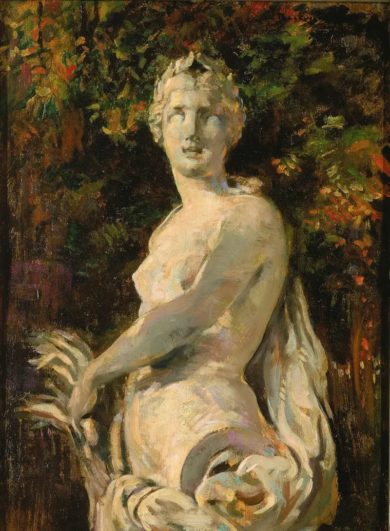 Syrinx, av Mazière, 1689; Apollons bassäng av James Carroll Beckwith