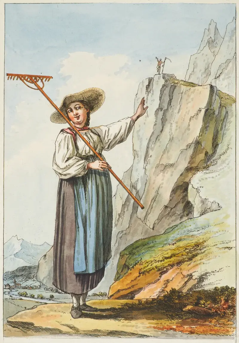 Feneuse des montagnes d’Oberhasli, Canton de Berne av Caspar Wolf