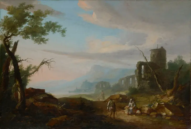 Landscape with Ruins av Caspar Wolf