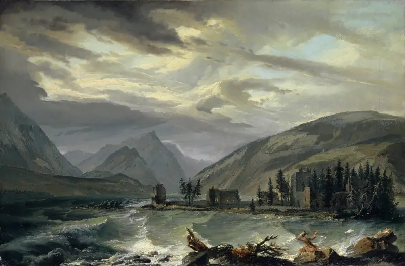 Storm över Thunsjön av Caspar Wolf