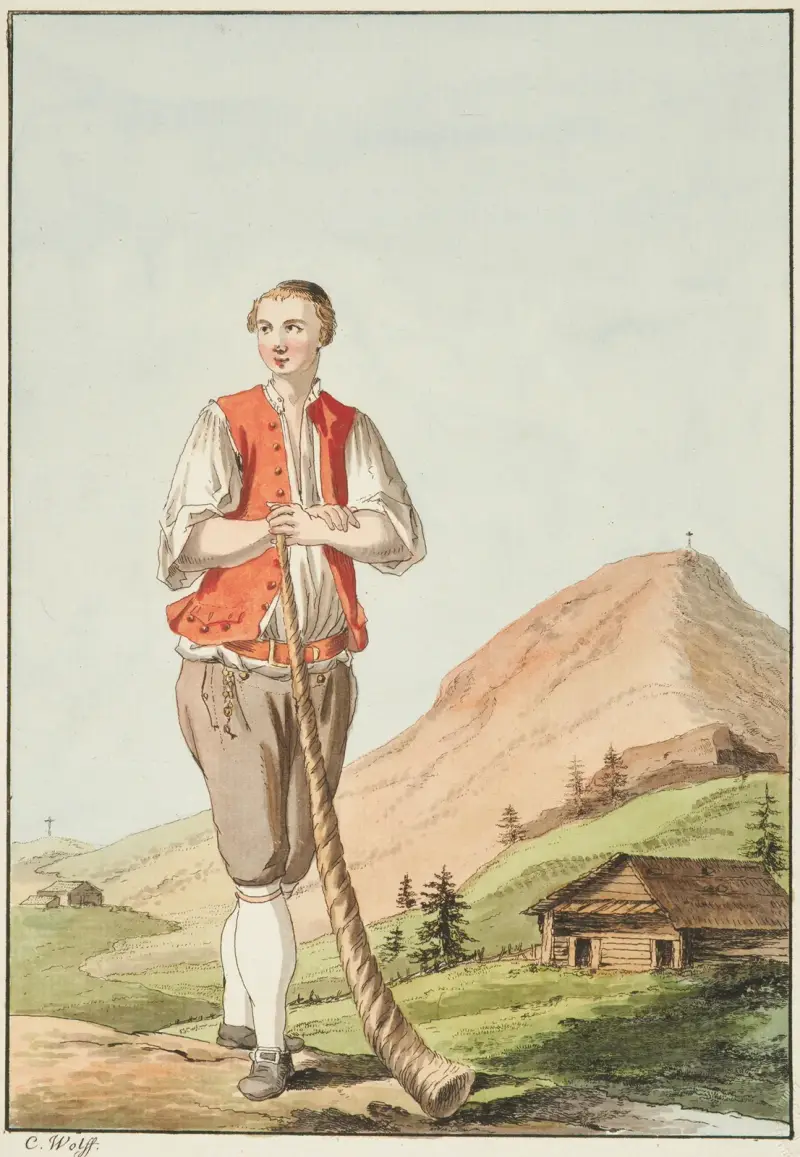 Un Vacher du Rigiberg, dans le Canton de Switz av Caspar Wolf