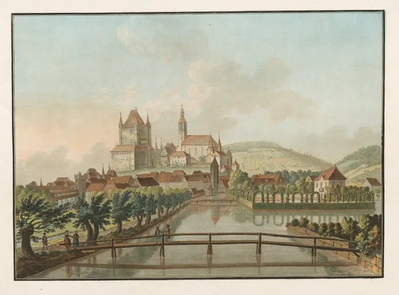 Vue de Thun du Côté du Midi av Caspar Wolf