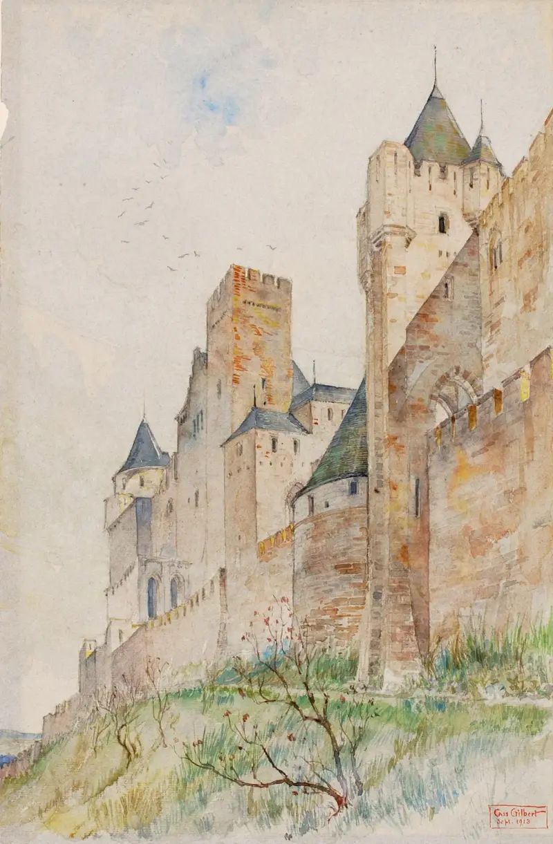 Borgmurarna i Carcassonne, Frankrike av Cass Gilbert