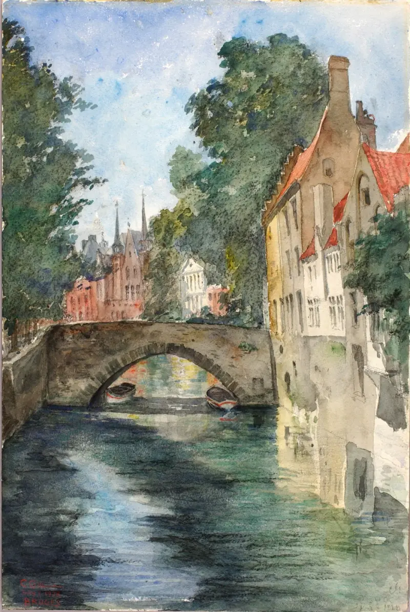 On the Canal, Bruges av Cass Gilbert