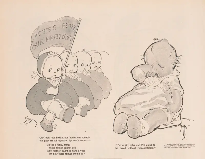 Suffrage kewpies, Rose Cecil O'Neill