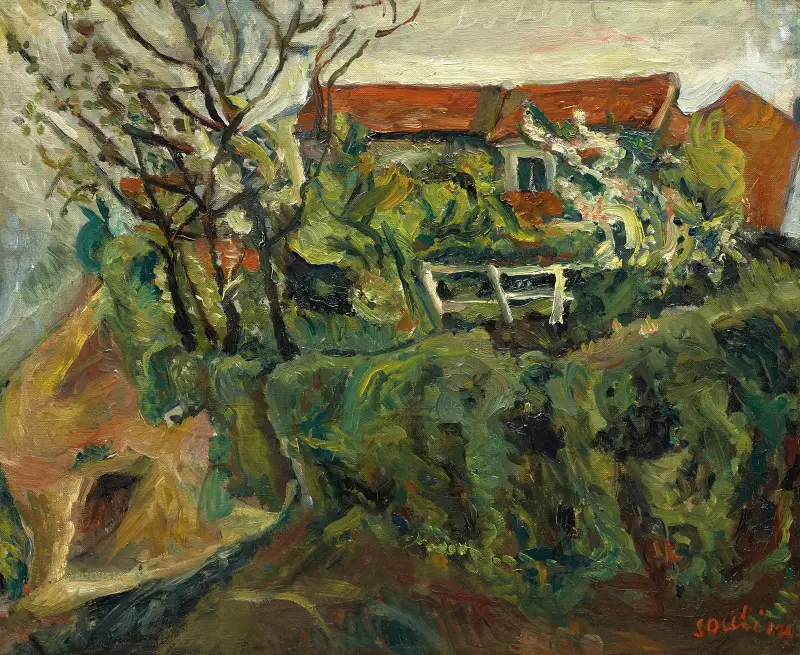 Häuser in einer Landschaft von Chaïm Soutine