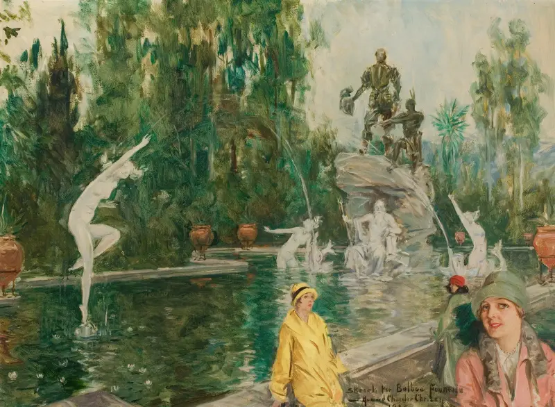 Skiss för Balboafontänen av Howard Chandler Christy