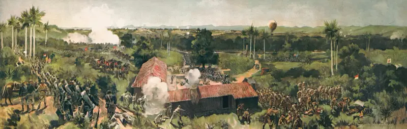 Slaget vid Sanitago av Howard Chandler Christy