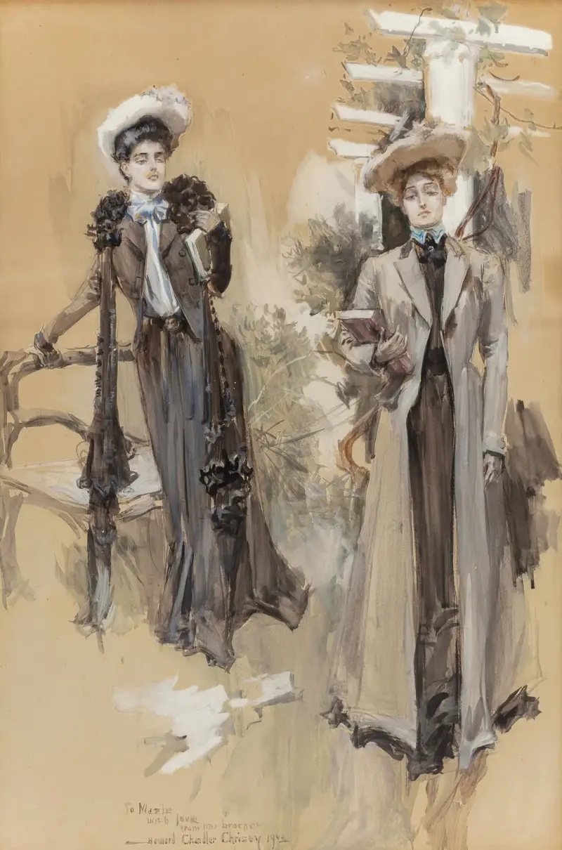 Flickan såg på henne och gick vidare av Howard Chandler Christy