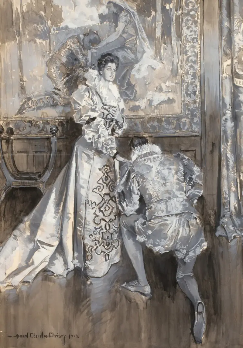 När riddarskapet stod i blom av Howard Chandler Christy