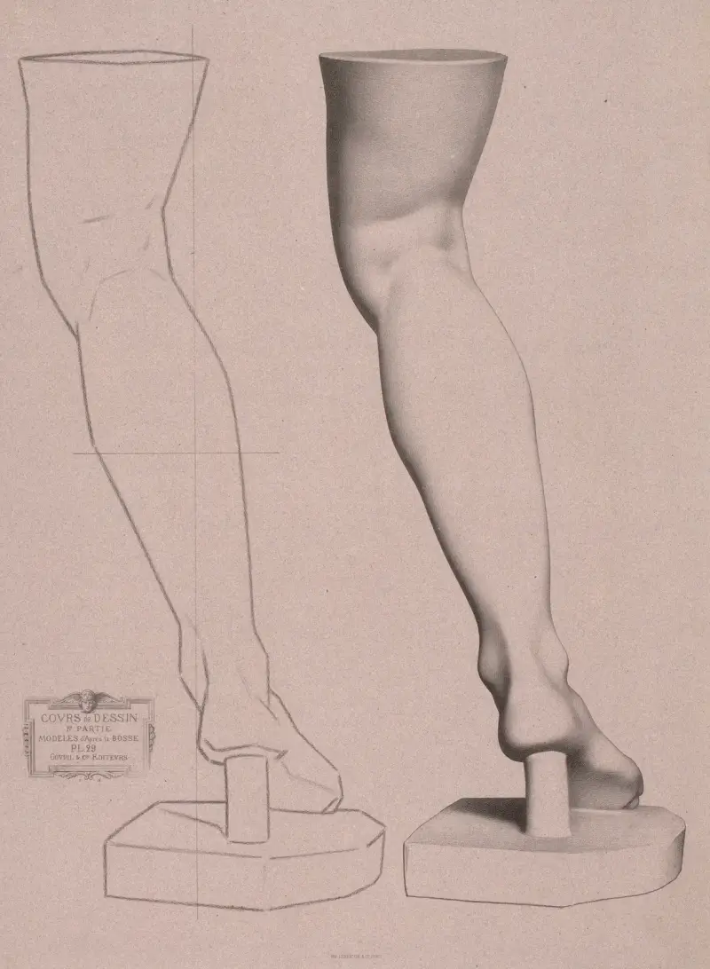 Kurz kresby, tabule 27, Charles Bargue