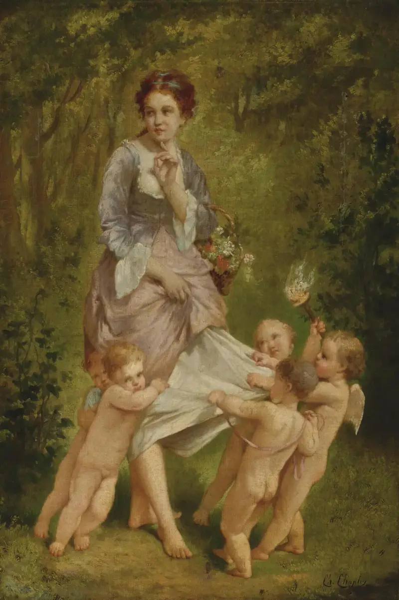 Venus With Putti av Charles Chaplin