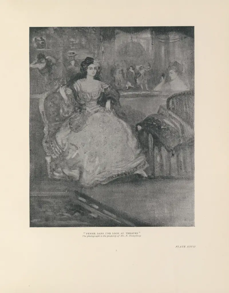 Kvinna i en loge på teatern av Charles Conder