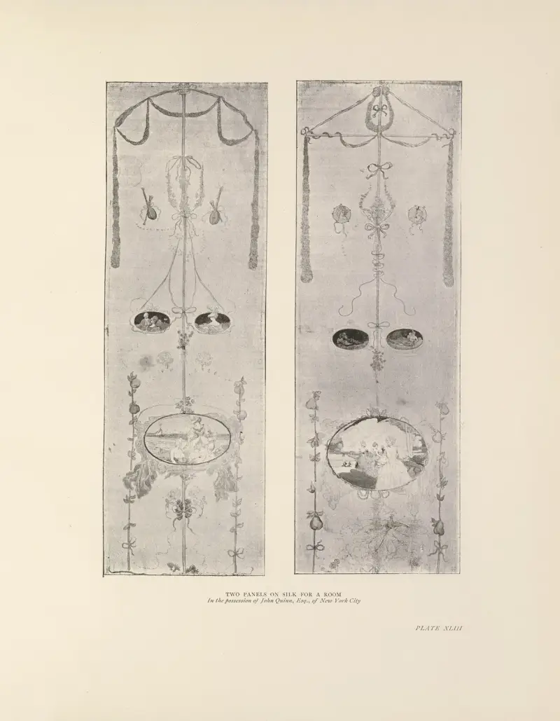 Dwie jedwabne panele do pokoju, 1914 – Nr. 2, Charles Conder