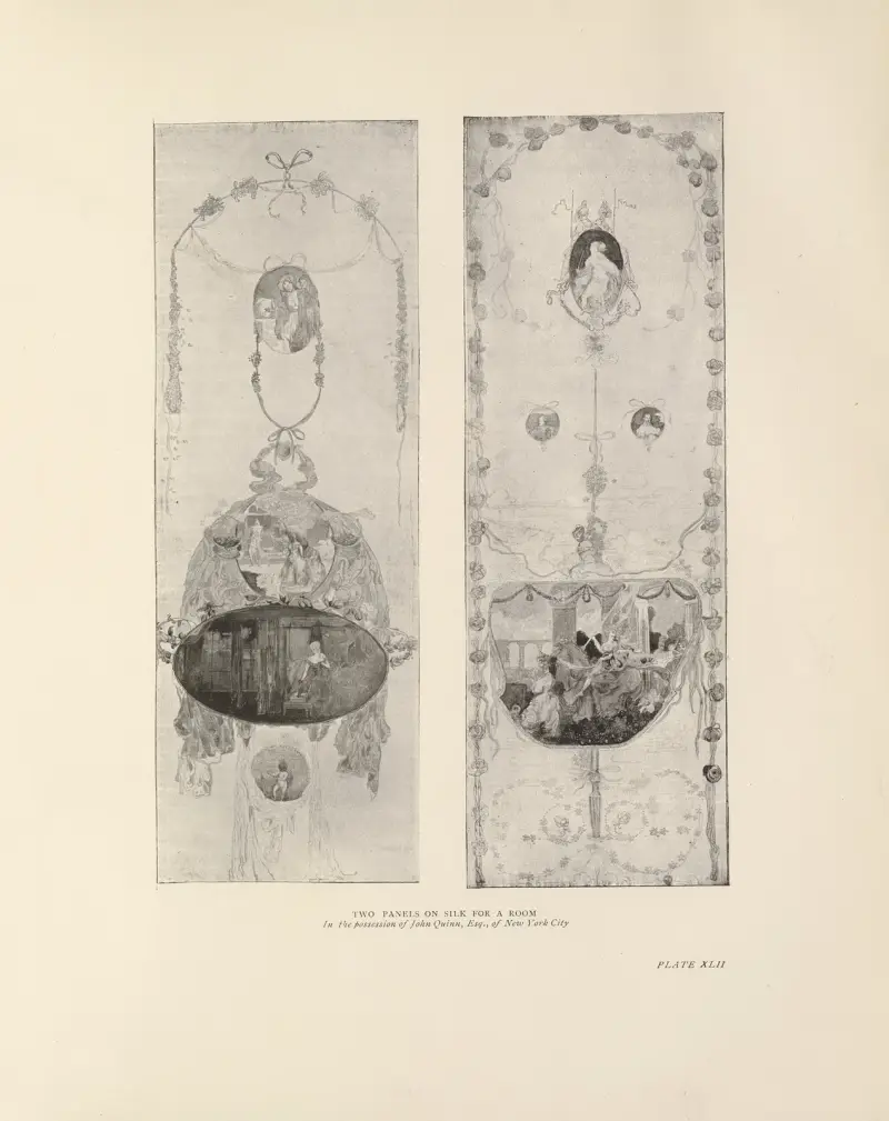 Two Panels on Silk for a Room – nr 1 av Charles Conder