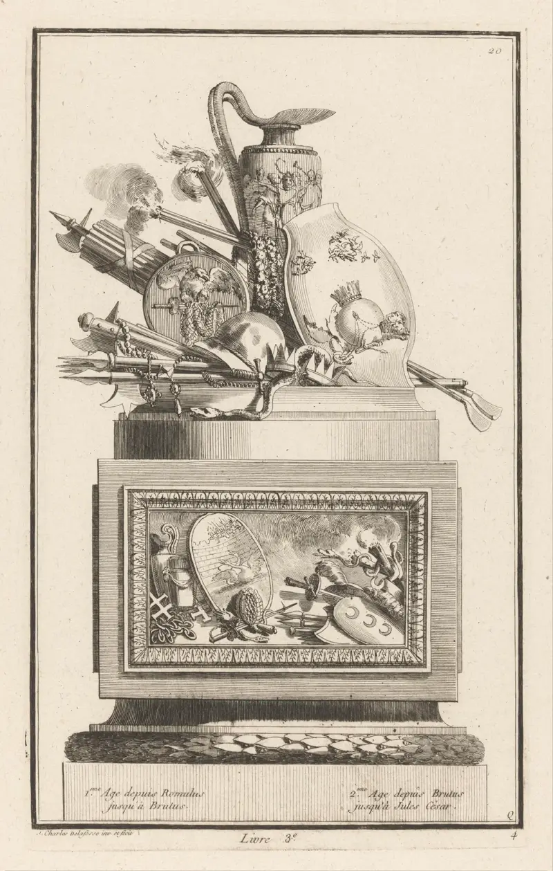 Första tidsåldern från Romulus till Brutus. Andra tidsåldern från Brutus till Julius Caesar. Bok 3 av Jean-Charles Delafosse