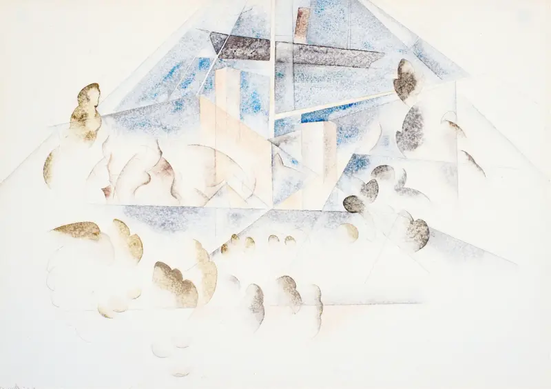 Bermuda, Masts and Foliage av Charles Demuth