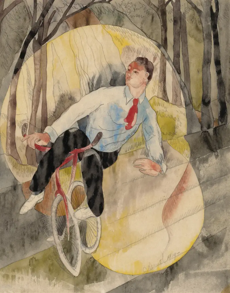 På varieté, cykelryttaren av Charles Demuth