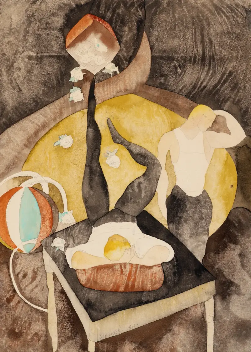 In Vaudeville Two Acrobat-Jugglers av Charles Demuth
