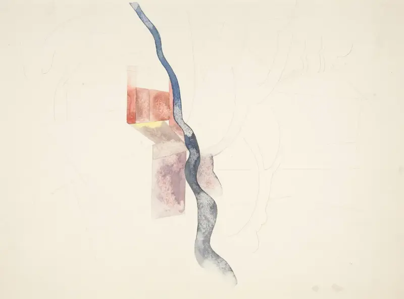 Tree Abstraction (probably study for Red Chimneys, 1918) av Charles Demuth