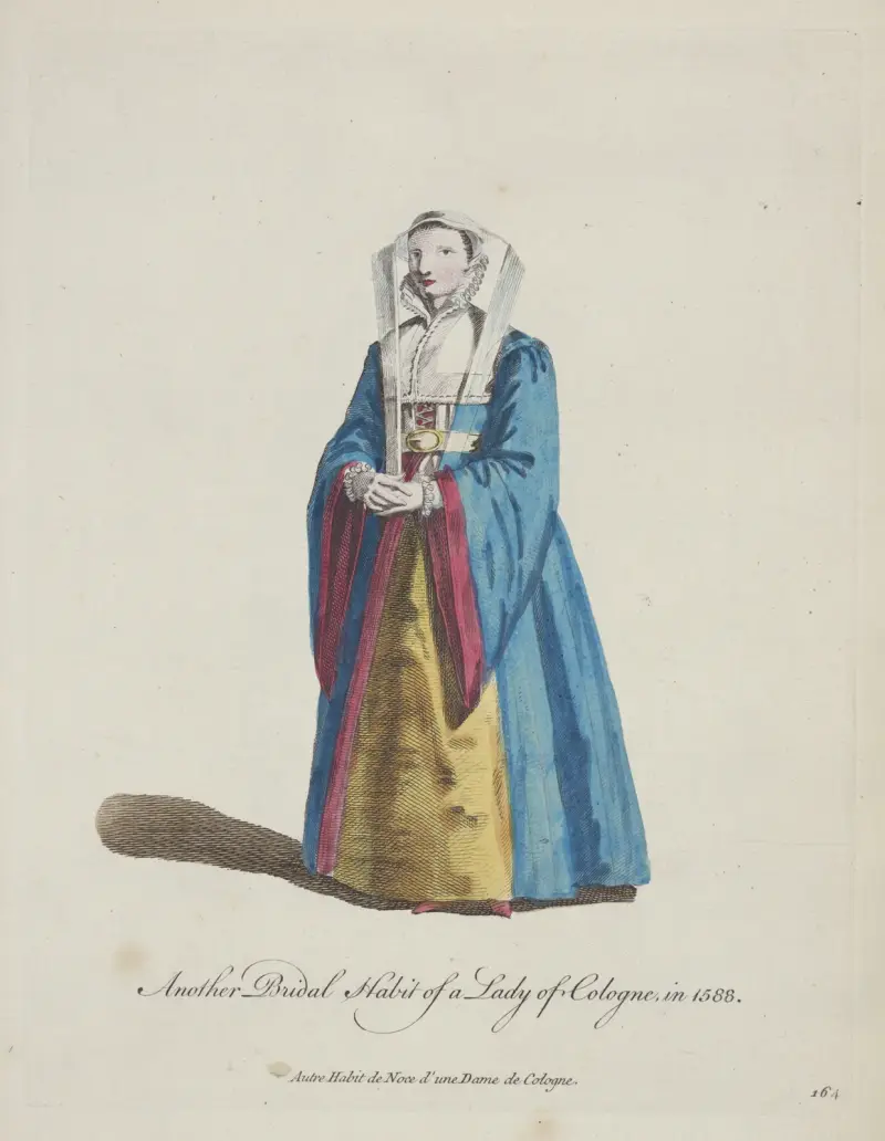 En annan bruddräkt för en dam från Köln 1588 av Charles Grignion