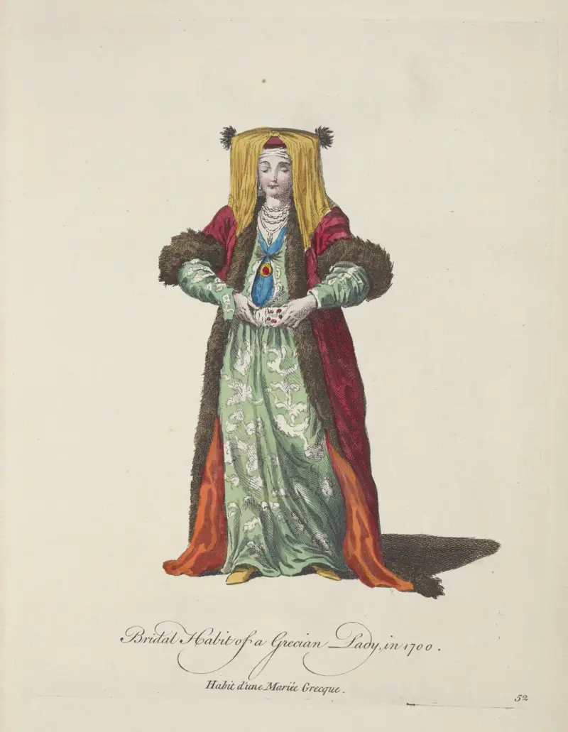 Grekisk bruddräkt 1700 av Charles Grignion