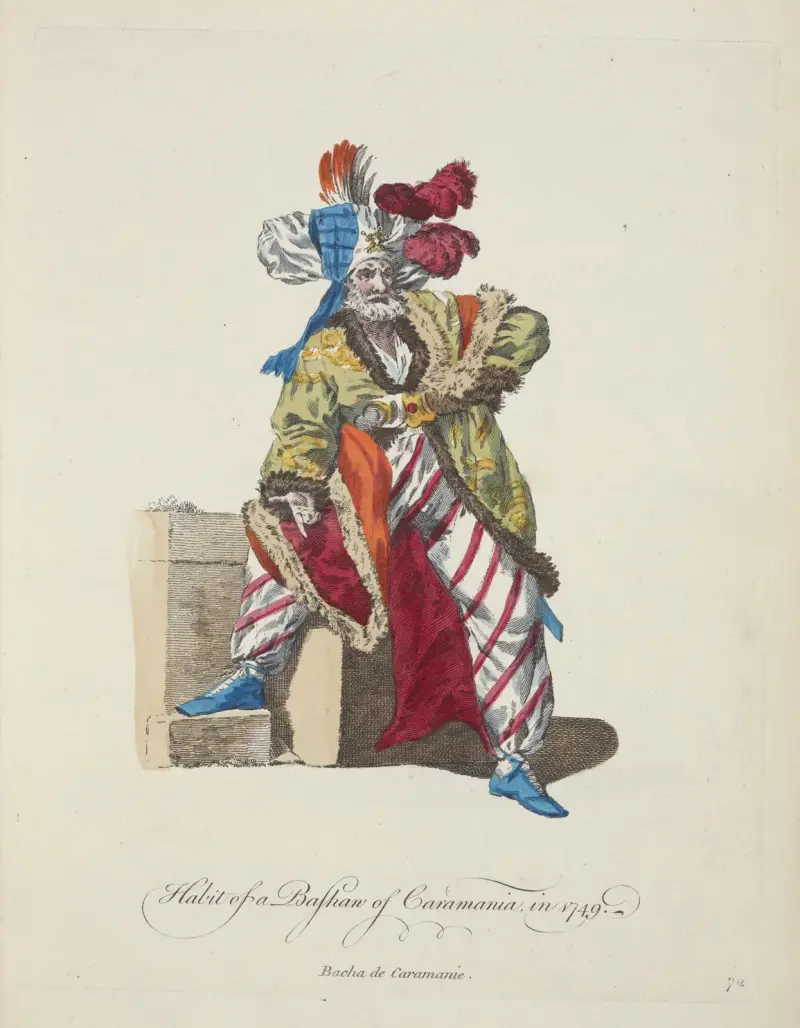 Dräkt för en pascha i Karamanien 1749 av Charles Grignion