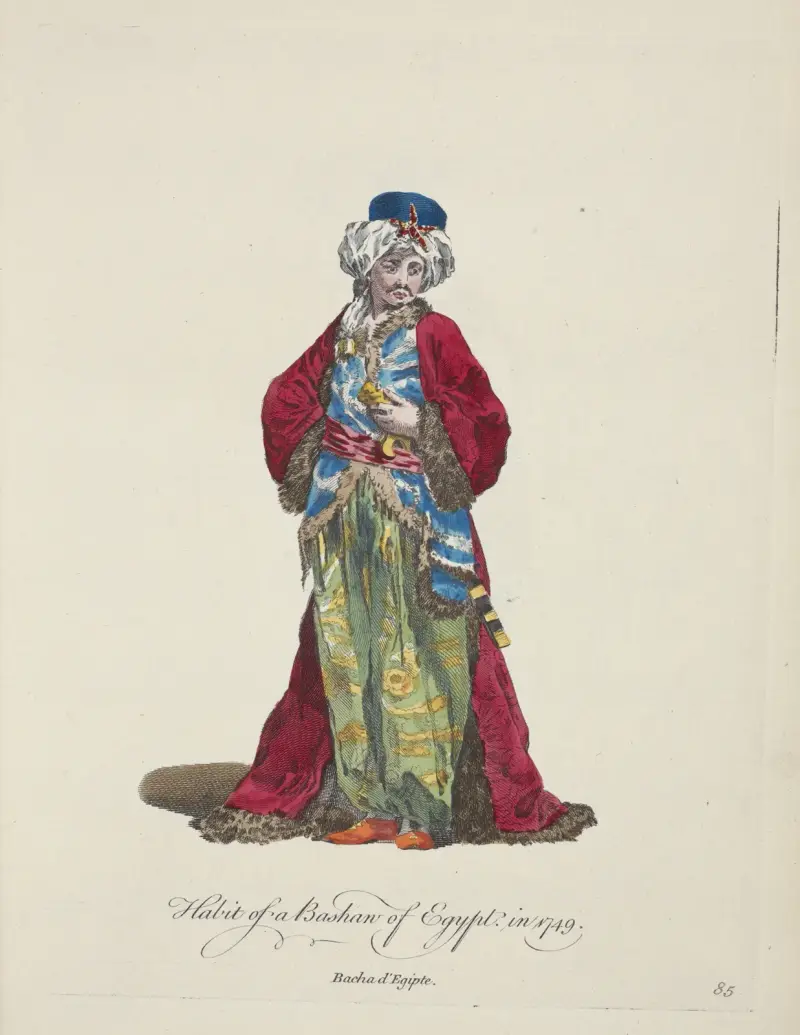 Tracht eines Paschas von Ägypten im Jahr 1749 von Charles Grignion