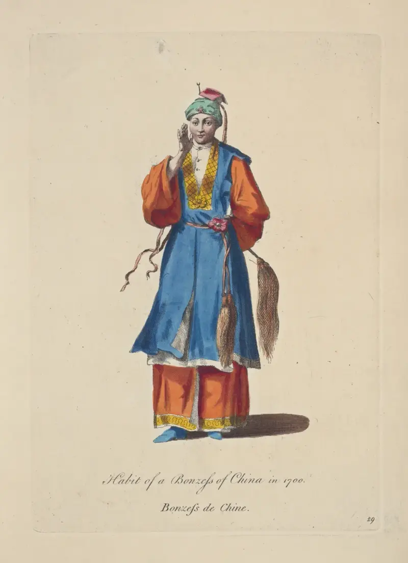 Dräkt för en kinesisk bonzessa 1700 av Charles Grignion