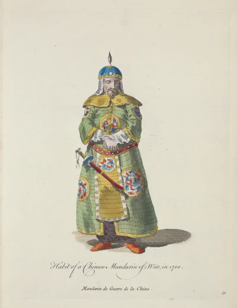 Dräkt för en kinesisk krigsmandarin 1700 av Charles Grignion