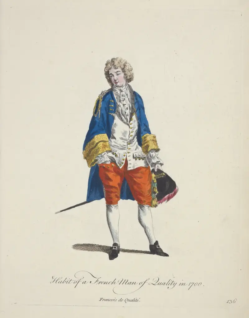 Dräkt för en fransk man av kvalitet 1700 av Charles Grignion