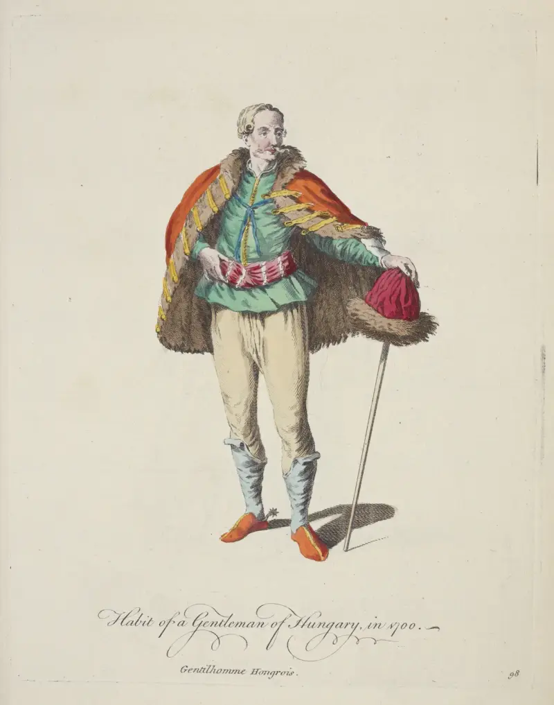 Ungersk adelsmans dräkt 1700 av Charles Grignion