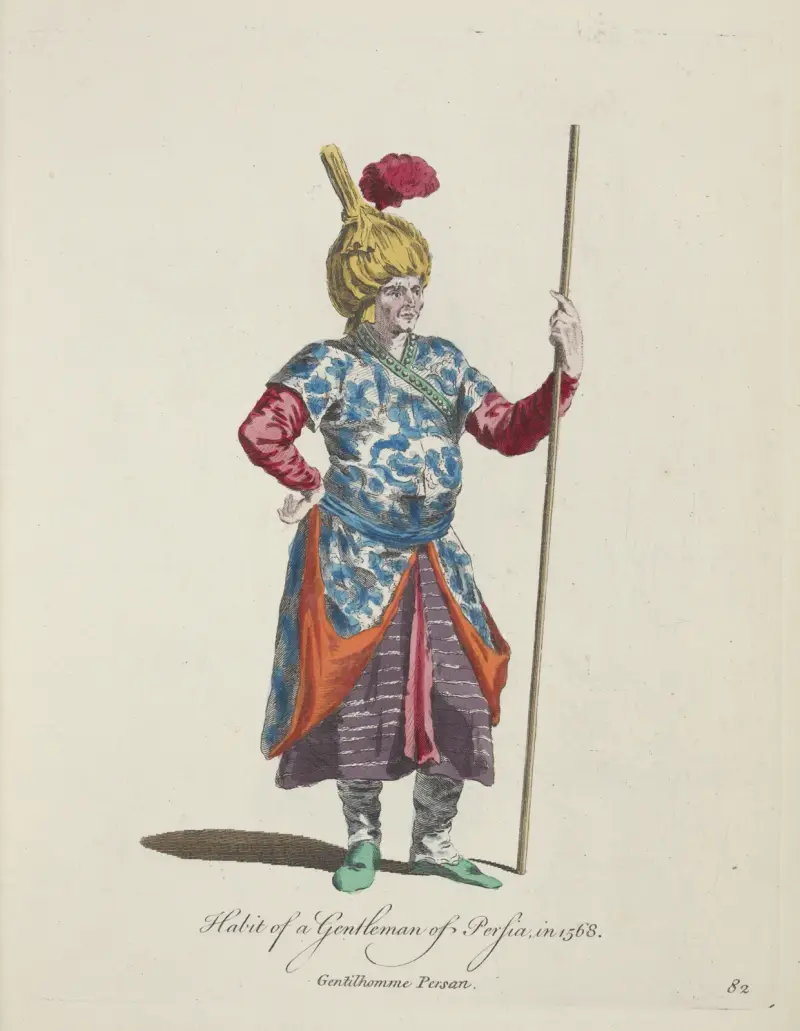 Persisk adelsmans dräkt 1568 av Charles Grignion