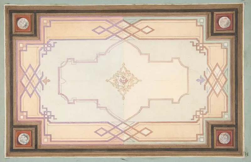 Design for a ceiling – nr 6 av Jules-Edmond-Charles Lachaise