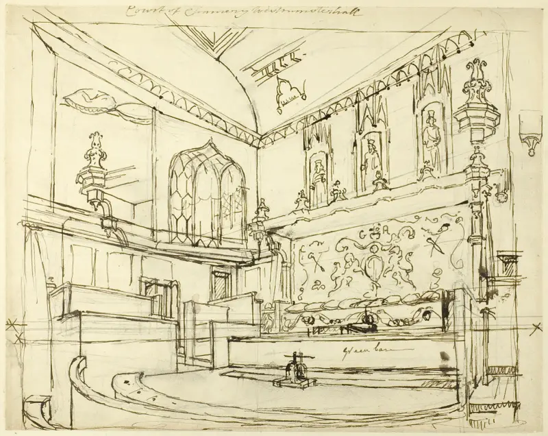 Kanslersdomstolen, Westminster Hall av Augustus Charles Pugin