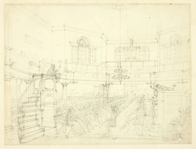 Studie för Magdalenas kapell, ur Microcosm of London av Augustus Charles Pugin