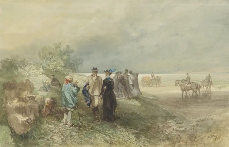 Aan de kust van de Zuiderzee av Charles Rochussen