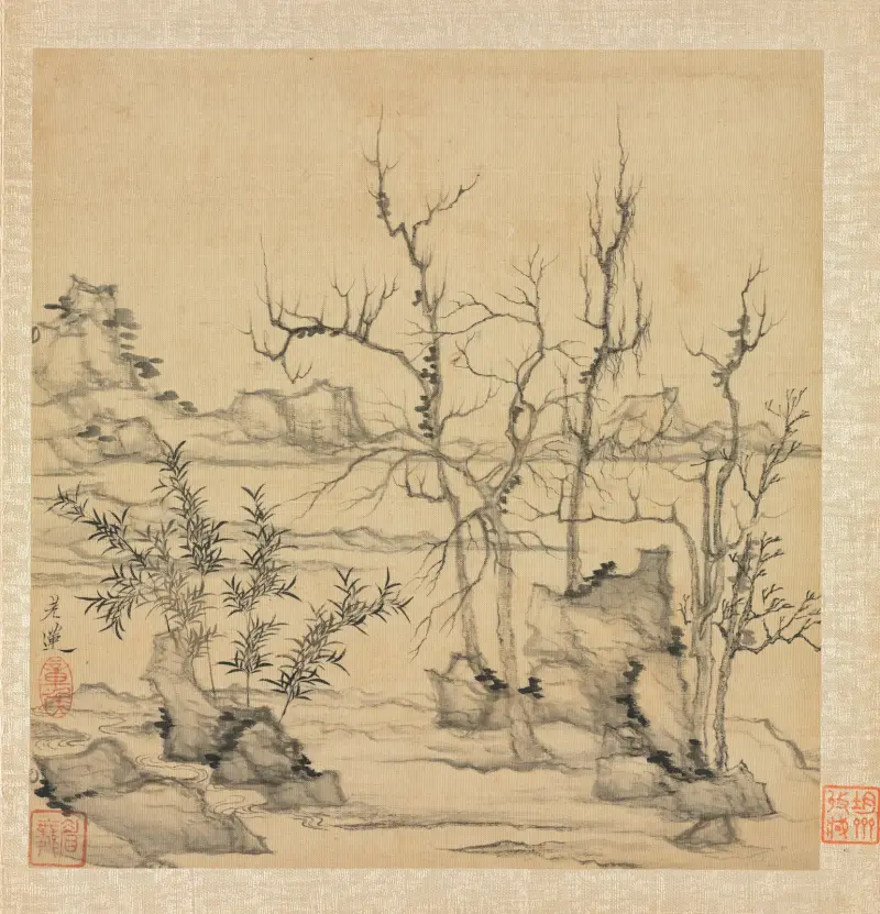 Landschaft im Stil des Ni Zan von Chen Hongshou