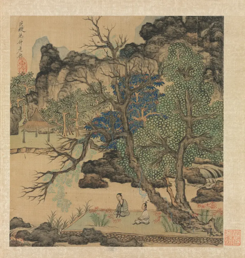 Scholars in a Garden av Chen Hongshou