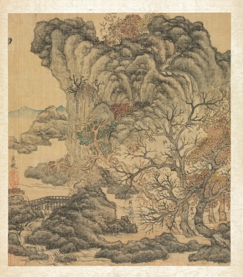 Travelers in an Autumn Landscape av Chen Hongshou