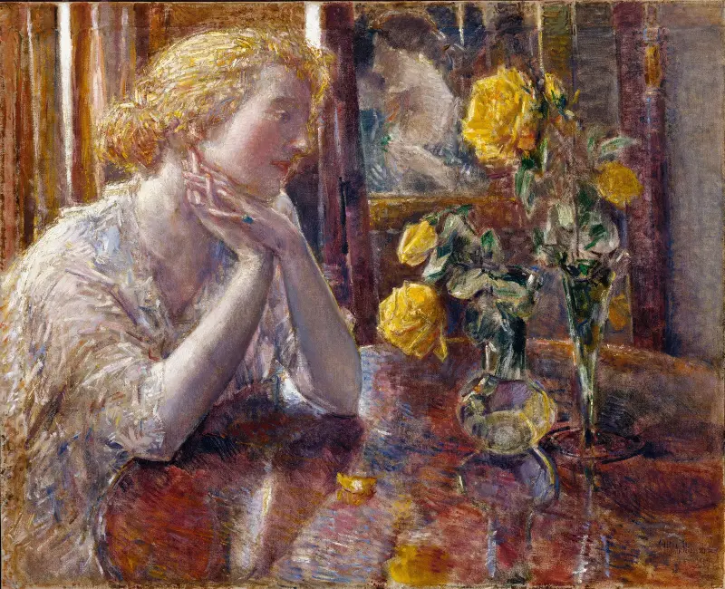 Maréchal Niel Roses av Childe Hassam