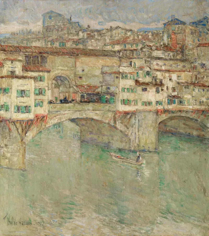 Ponte Vecchio av Childe Hassam
