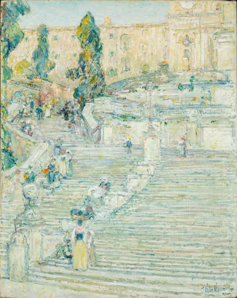 Spanska trappan, Rom av Childe Hassam