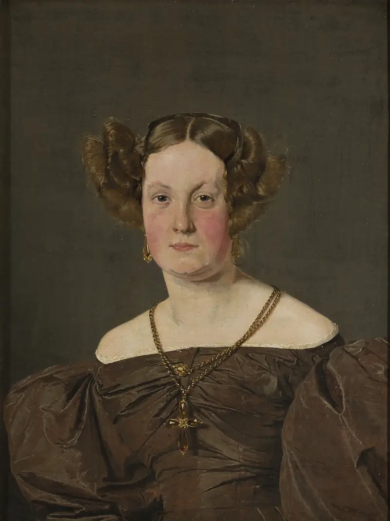 Adolphine Emelie Petersen, geborene de Roepstorff von Christen Købke