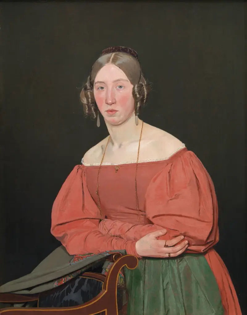 Bildnis der Schwester des Künstlers, Cecilie Margrethe Petersen, geborene Købke von Christen Købke