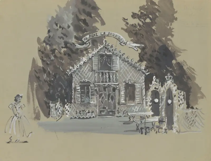 Auberge du Père La Jeunesse – scenografimodell av Christian Bérard