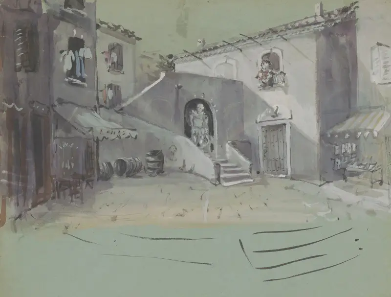 Innergård – scenografimodell av Christian Bérard