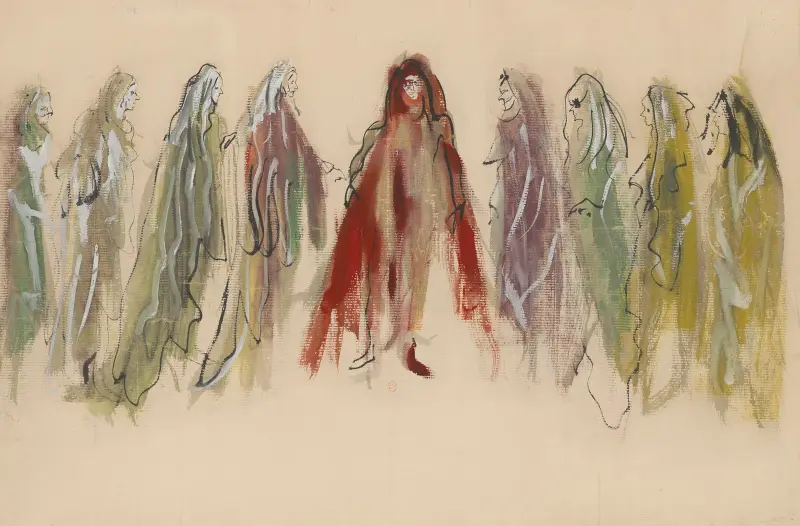 La Sylphide – kostymskiss – nio häxor av Christian Bérard
